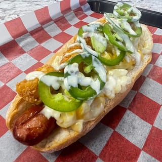 Angry Mac & Tot Dog